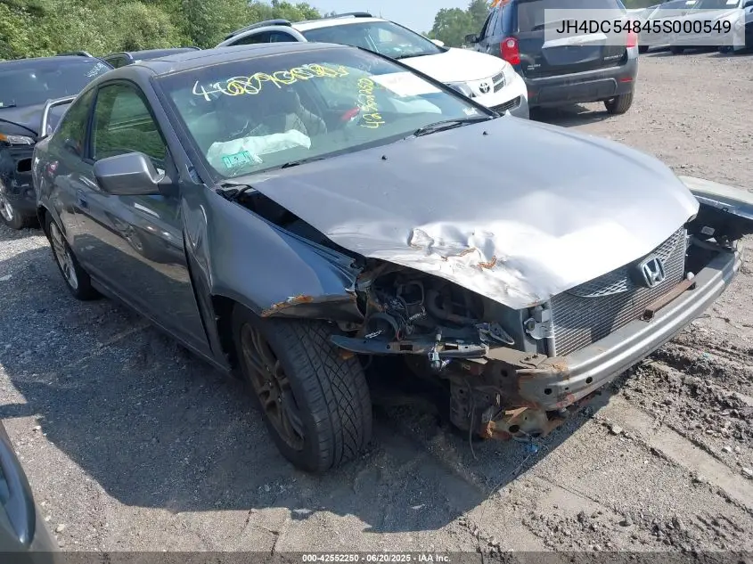 2005 Acura Rsx VIN: JH4DC54845S000549 Lot: 42552250