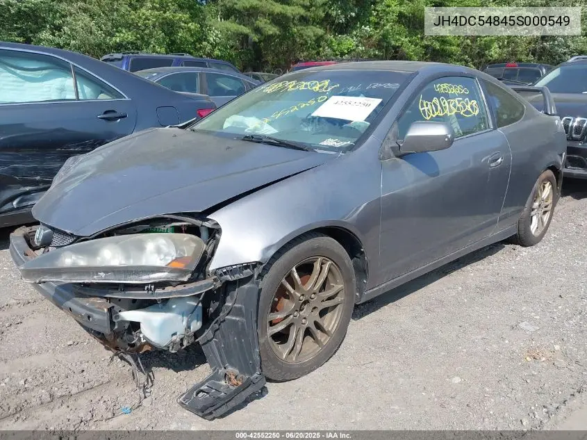 2005 Acura Rsx VIN: JH4DC54845S000549 Lot: 42552250