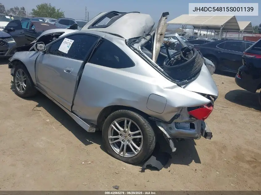 2005 Acura Rsx VIN: JH4DC54815S001139 Lot: 42565278