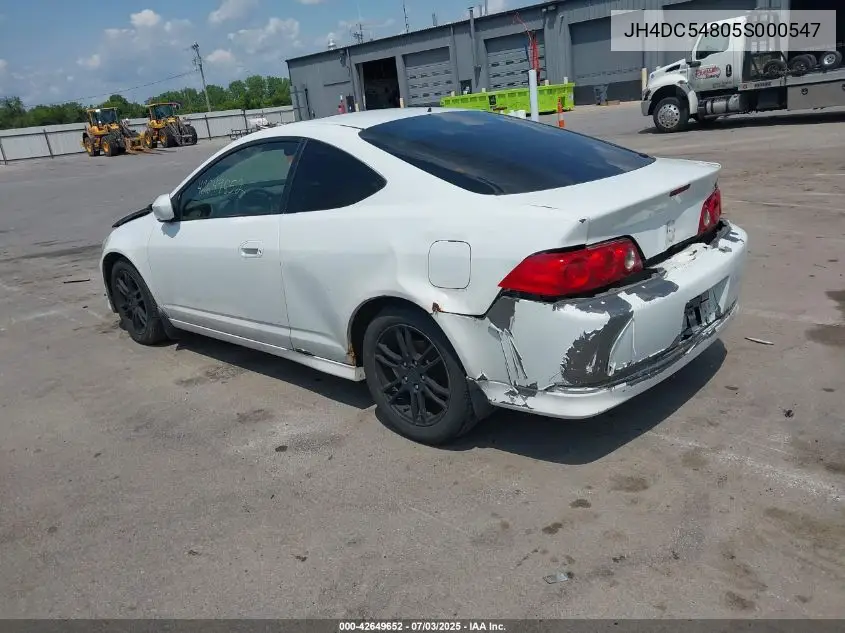 2005 Acura Rsx VIN: JH4DC54805S000547 Lot: 42649652