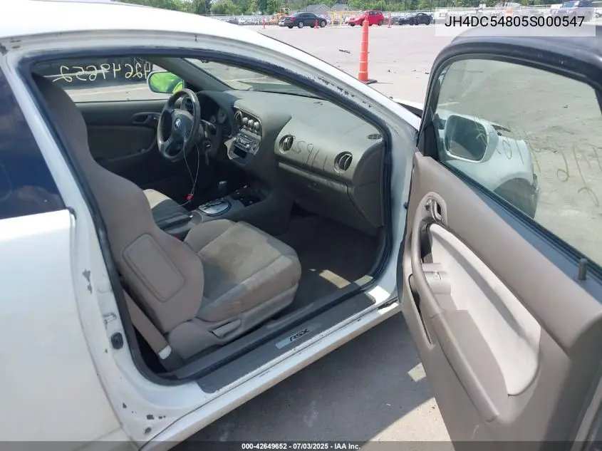 2005 Acura Rsx VIN: JH4DC54805S000547 Lot: 42649652