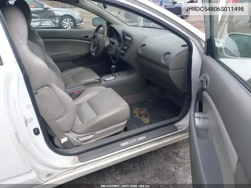 2006 Acura Rsx VIN: JH4DC54806S011498 Lot: 41833927
