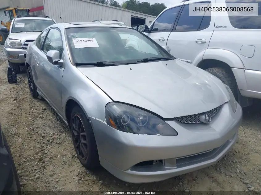 2006 Acura Rsx VIN: JH4DC53806S008568 Lot: 41942905