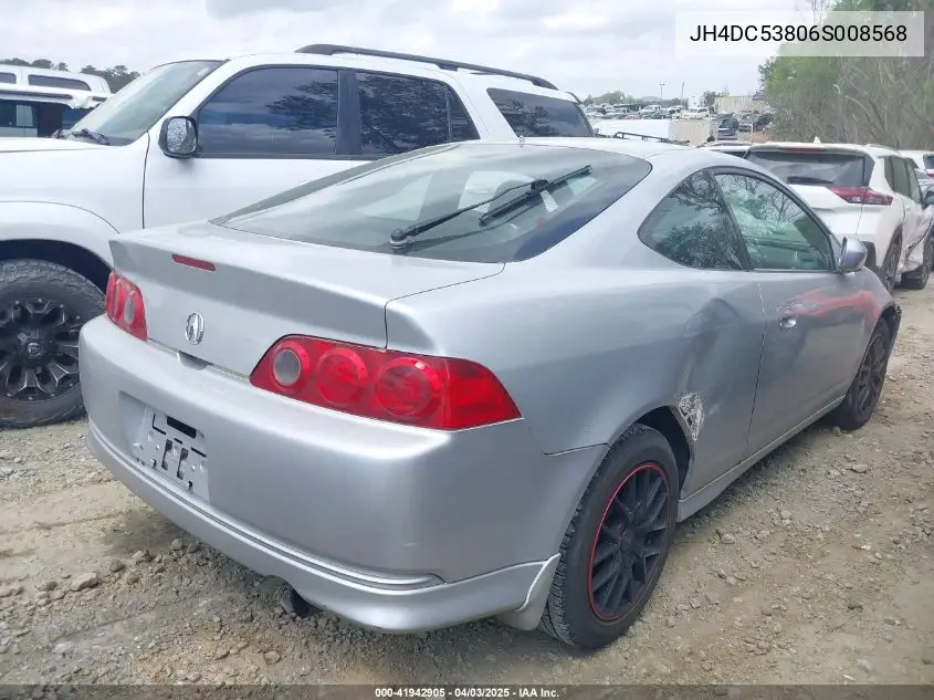 2006 Acura Rsx VIN: JH4DC53806S008568 Lot: 41942905