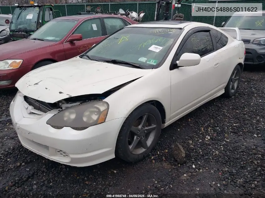 2006 Acura Rsx VIN: JH4DC54886S011622 Lot: 41988748