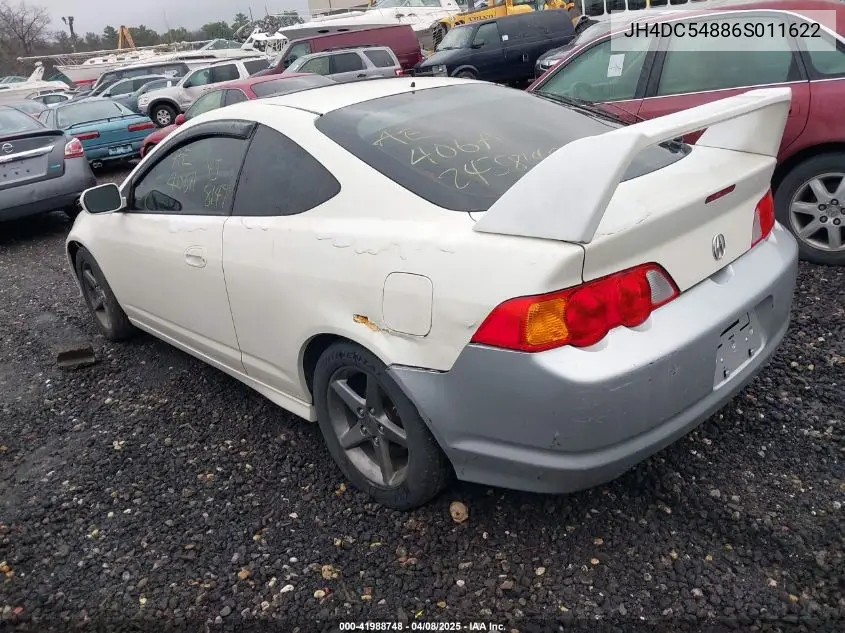 2006 Acura Rsx VIN: JH4DC54886S011622 Lot: 41988748