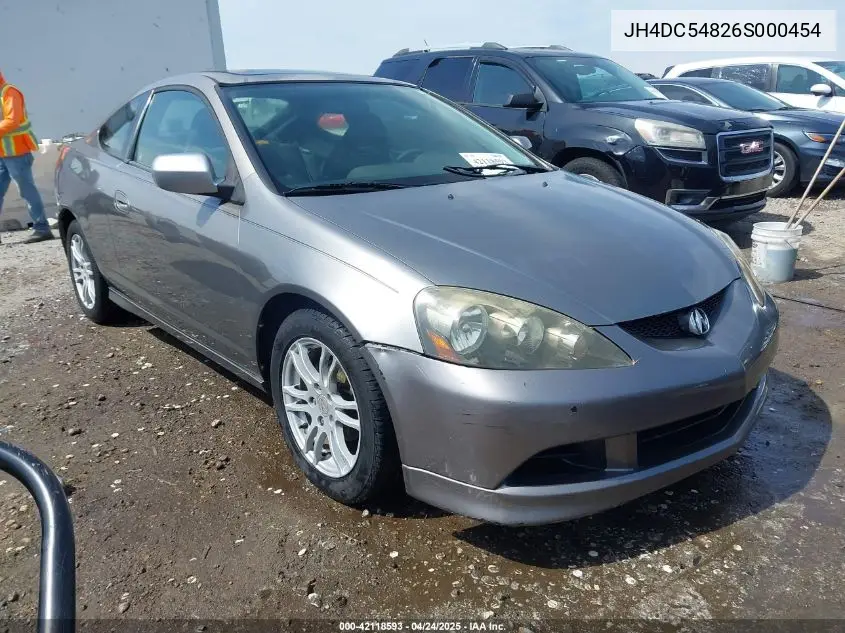 2006 Acura Rsx VIN: JH4DC54826S000454 Lot: 42118593
