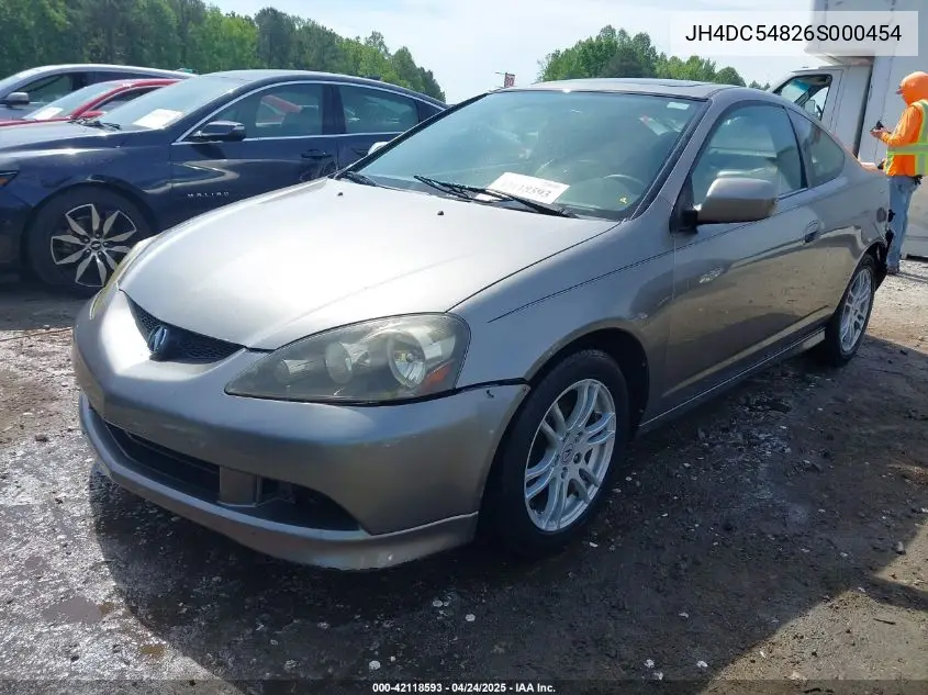 2006 Acura Rsx VIN: JH4DC54826S000454 Lot: 42118593