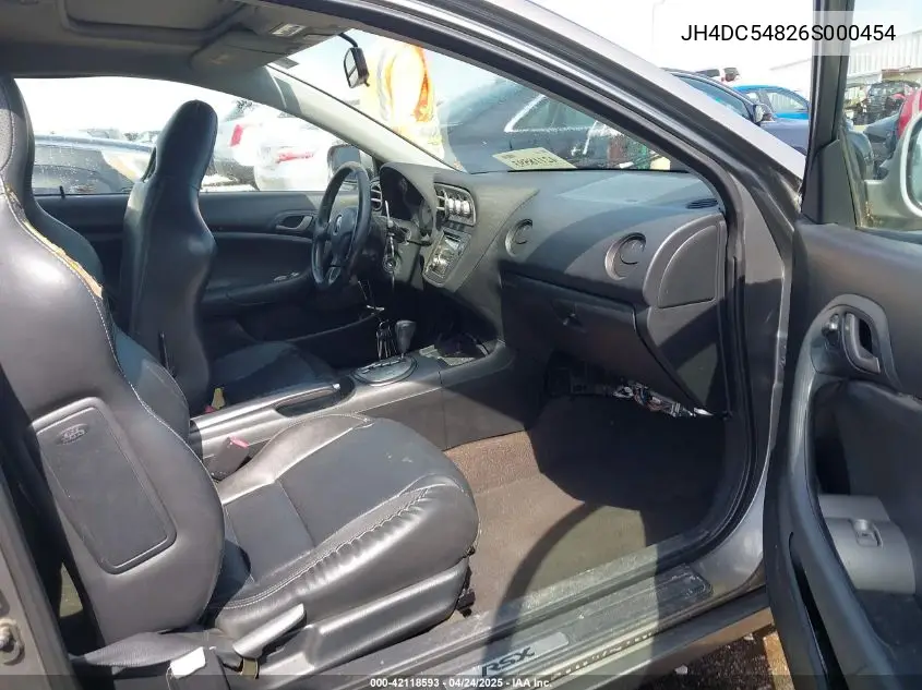 2006 Acura Rsx VIN: JH4DC54826S000454 Lot: 42118593