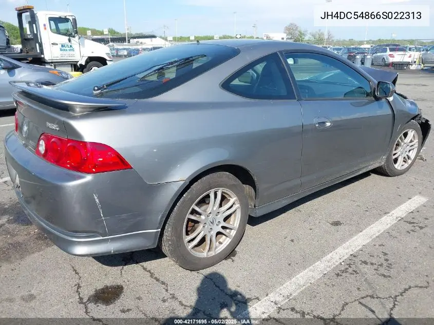 2006 Acura Rsx VIN: JH4DC54866S022313 Lot: 42171695