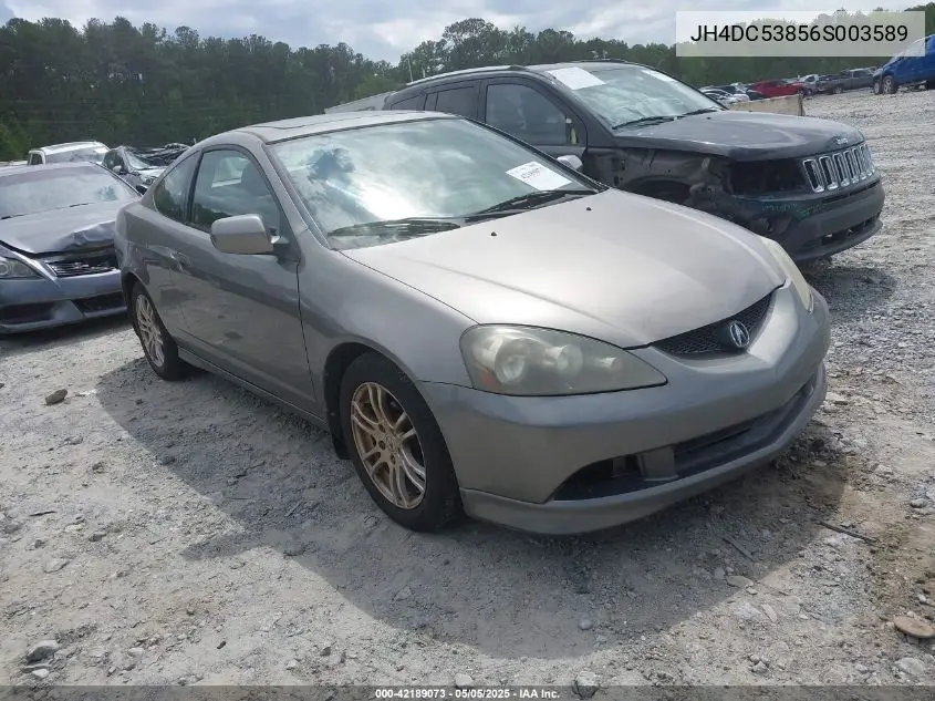 2006 Acura Rsx VIN: JH4DC53856S003589 Lot: 42189073