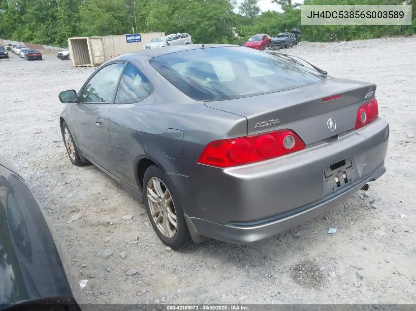 2006 Acura Rsx VIN: JH4DC53856S003589 Lot: 42189073