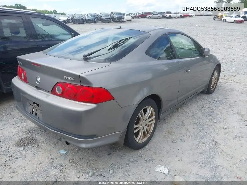 2006 Acura Rsx VIN: JH4DC53856S003589 Lot: 42189073