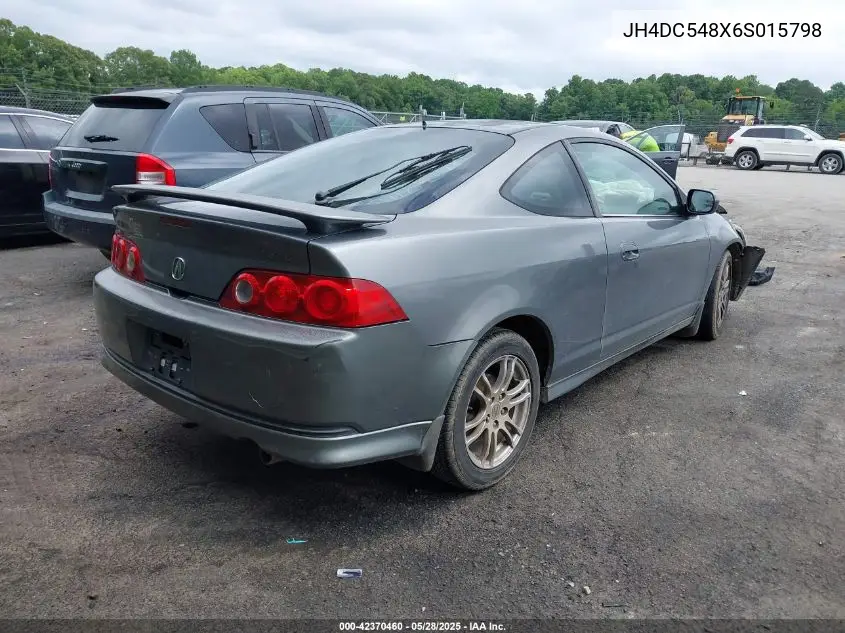 2006 Acura Rsx VIN: JH4DC548X6S015798 Lot: 42370460