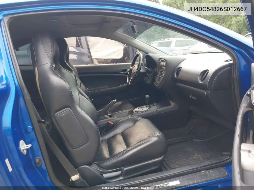 2006 Acura Rsx VIN: JH4DC54826S012667 Lot: 42419485