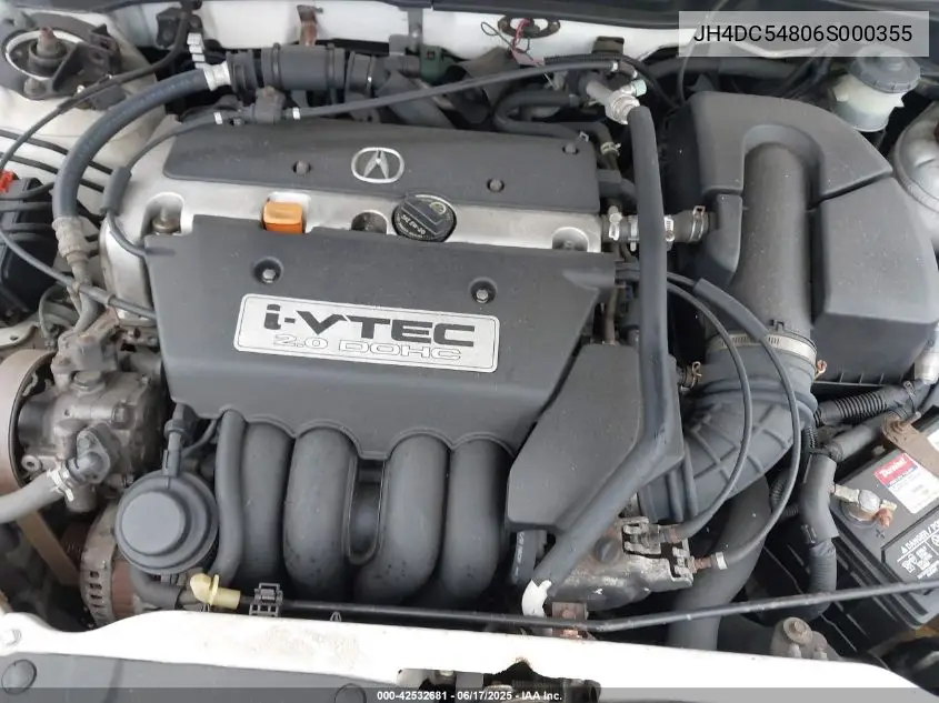 2006 Acura Rsx VIN: JH4DC54806S000355 Lot: 42532681