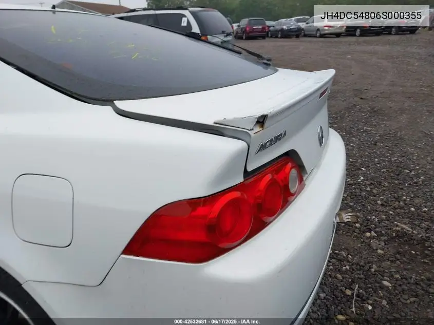 2006 Acura Rsx VIN: JH4DC54806S000355 Lot: 42532681