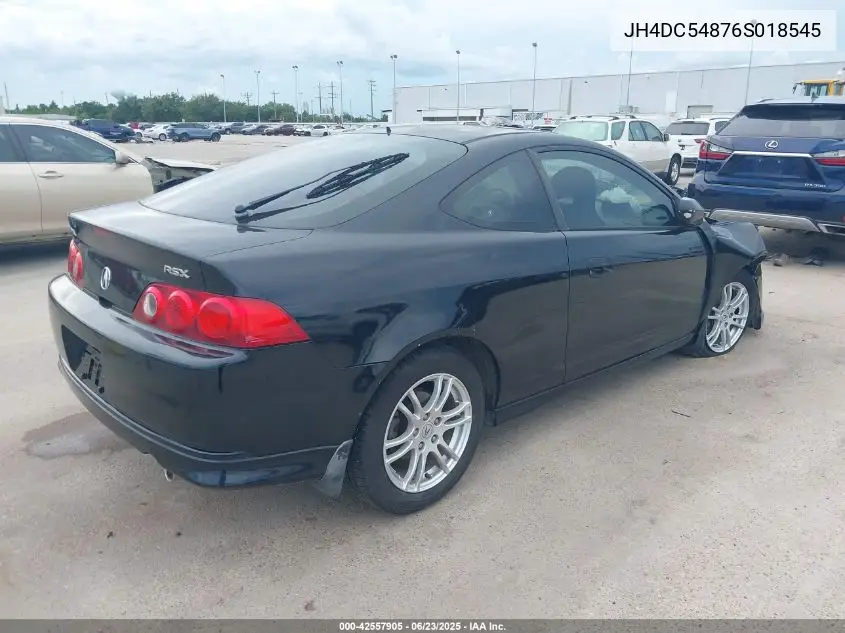 2006 Acura Rsx VIN: JH4DC54876S018545 Lot: 42557905