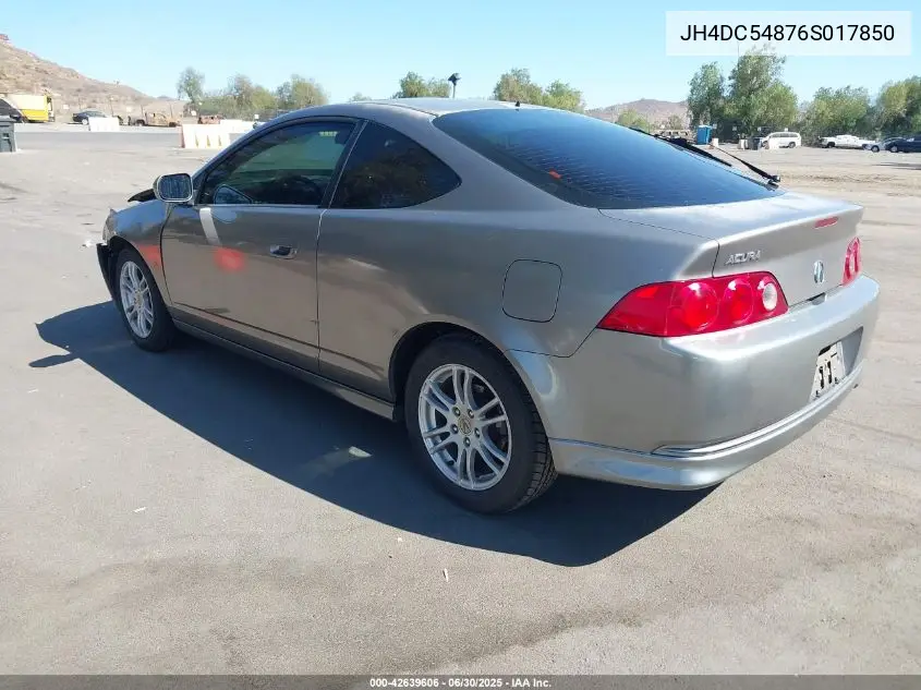 2006 Acura Rsx VIN: JH4DC54876S017850 Lot: 42639606