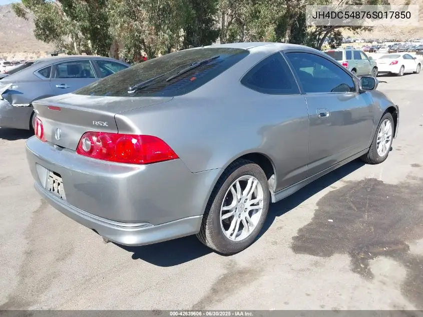 2006 Acura Rsx VIN: JH4DC54876S017850 Lot: 42639606