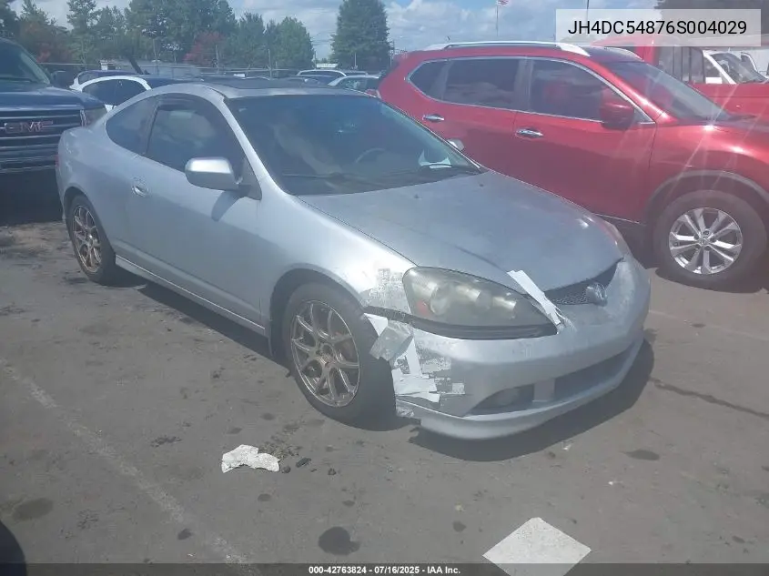 2006 Acura Rsx VIN: JH4DC54876S004029 Lot: 42763824