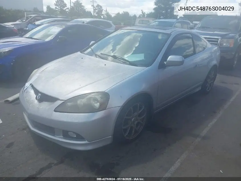 2006 Acura Rsx VIN: JH4DC54876S004029 Lot: 42763824