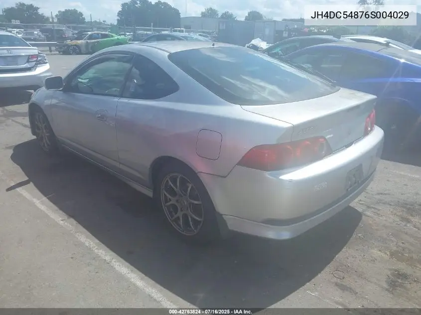 2006 Acura Rsx VIN: JH4DC54876S004029 Lot: 42763824