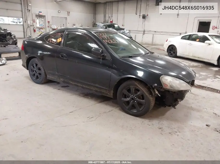 2006 Acura Rsx VIN: JH4DC548X6S016935 Lot: 42771997