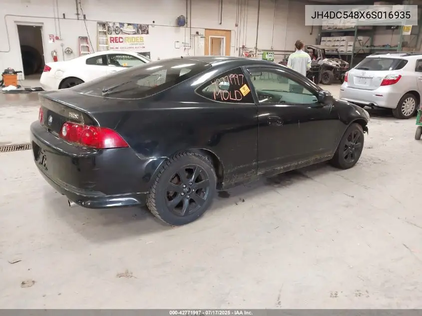 2006 Acura Rsx VIN: JH4DC548X6S016935 Lot: 42771997