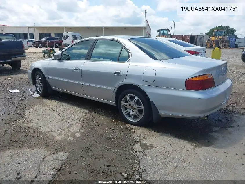 1999 Acura Tl 3.2 VIN: 19UUA5641XA041751 Lot: 42410903
