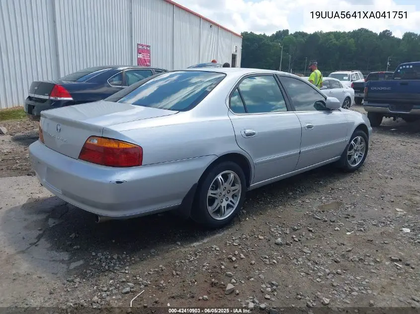 1999 Acura Tl 3.2 VIN: 19UUA5641XA041751 Lot: 42410903