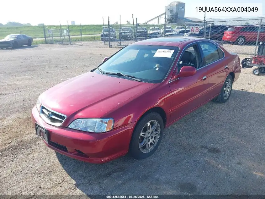 1999 Acura Tl 3.2 VIN: 19UUA564XXA004049 Lot: 42582551