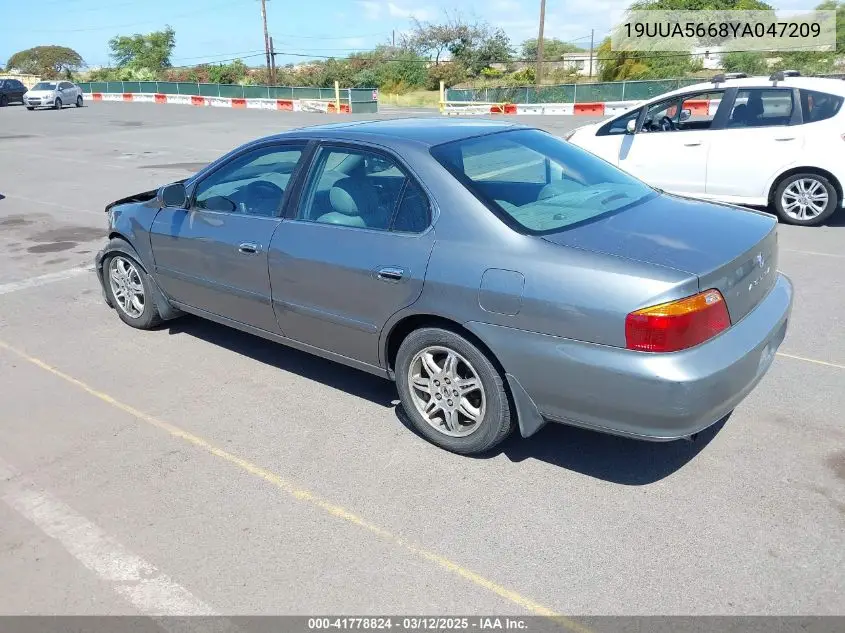 2000 Acura Tl 3.2 VIN: 19UUA5668YA047209 Lot: 41778824