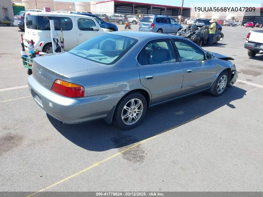 2000 Acura Tl 3.2 VIN: 19UUA5668YA047209 Lot: 41778824