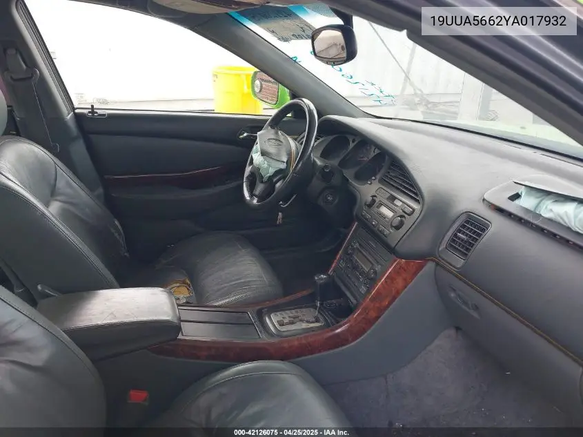 2000 Acura Tl 3.2 VIN: 19UUA5662YA017932 Lot: 42126075