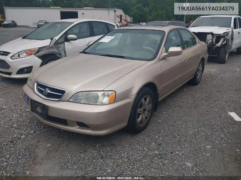 2000 Acura Tl 3.2 VIN: 19UUA5661YA034379 Lot: 42158638