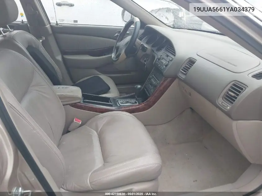 2000 Acura Tl 3.2 VIN: 19UUA5661YA034379 Lot: 42158638