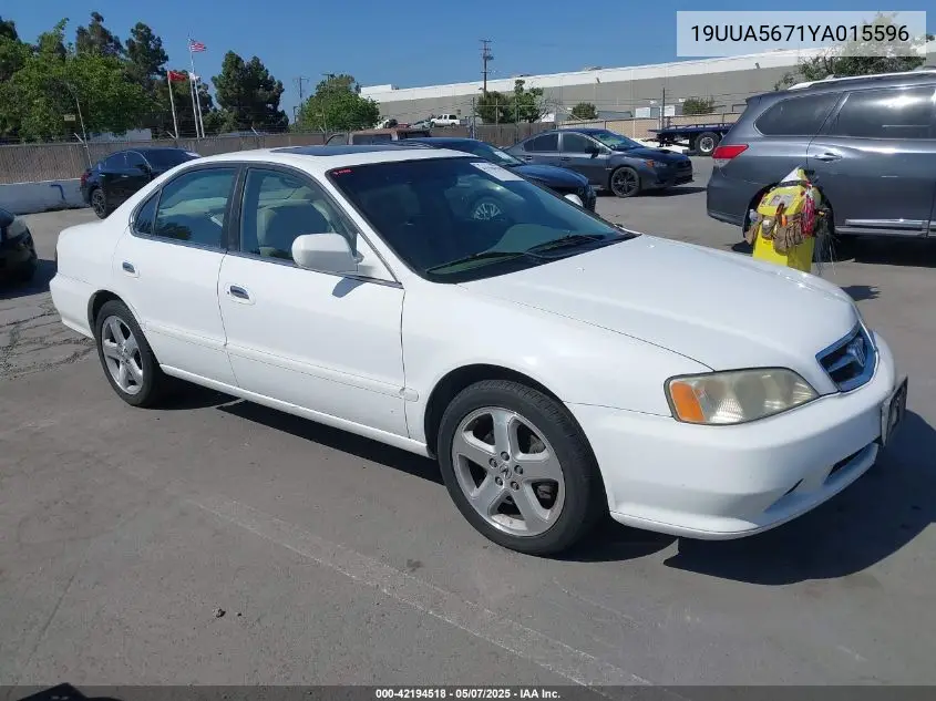 2000 Acura Tl 3.2 VIN: 19UUA5671YA015596 Lot: 42194518