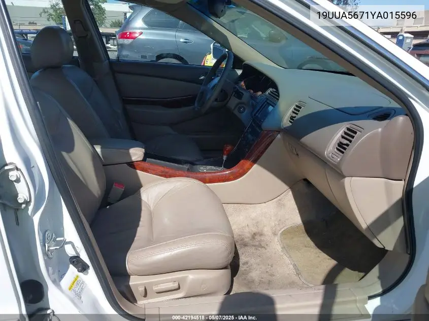 2000 Acura Tl 3.2 VIN: 19UUA5671YA015596 Lot: 42194518