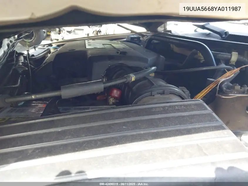 2000 Acura Tl 3.2 VIN: 19UUA5668YA011987 Lot: 42490319