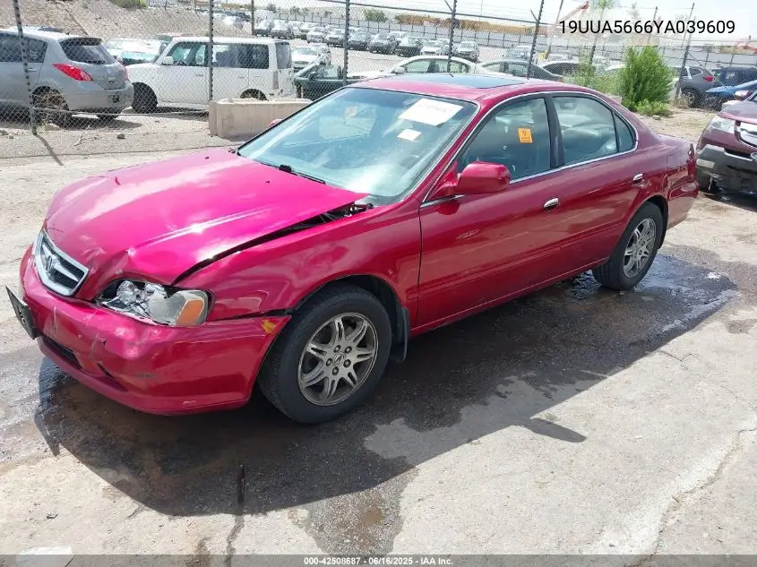 2000 Acura Tl 3.2 VIN: 19UUA5666YA039609 Lot: 42508687