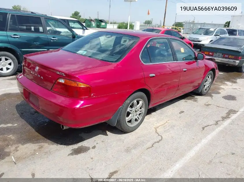 2000 Acura Tl 3.2 VIN: 19UUA5666YA039609 Lot: 42508687