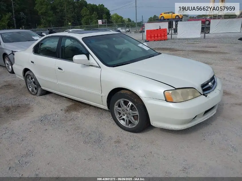 2000 Acura Tl 3.2 VIN: 19UUA5662YA057959 Lot: 42601273