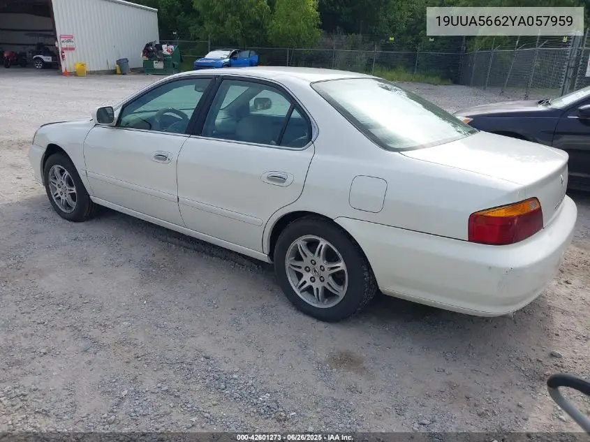 2000 Acura Tl 3.2 VIN: 19UUA5662YA057959 Lot: 42601273