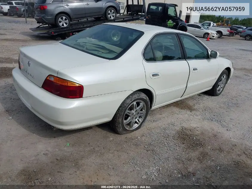 2000 Acura Tl 3.2 VIN: 19UUA5662YA057959 Lot: 42601273