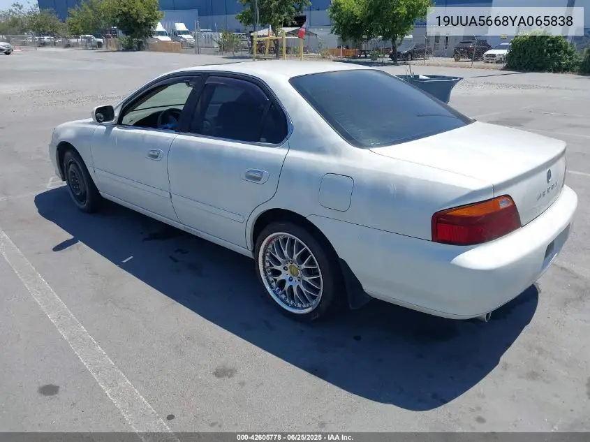 2000 Acura Tl 3.2 VIN: 19UUA5668YA065838 Lot: 42605778