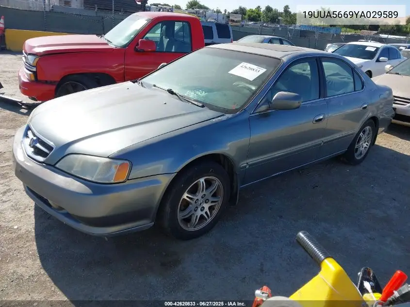 2000 Acura Tl 3.2 VIN: 19UUA5669YA029589 Lot: 42620833
