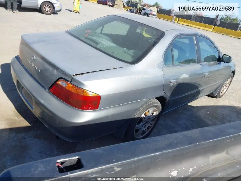 2000 Acura Tl 3.2 VIN: 19UUA5669YA029589 Lot: 42620833