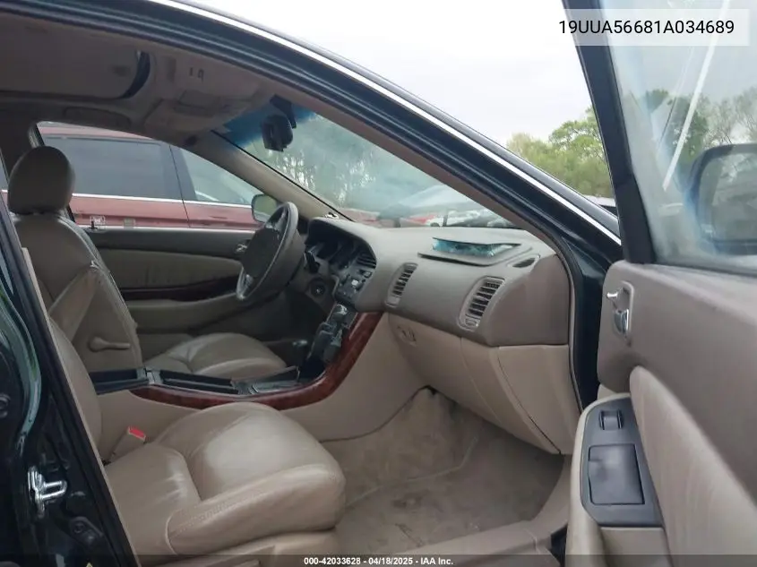 2001 Acura Tl 3.2 VIN: 19UUA56681A034689 Lot: 42033628