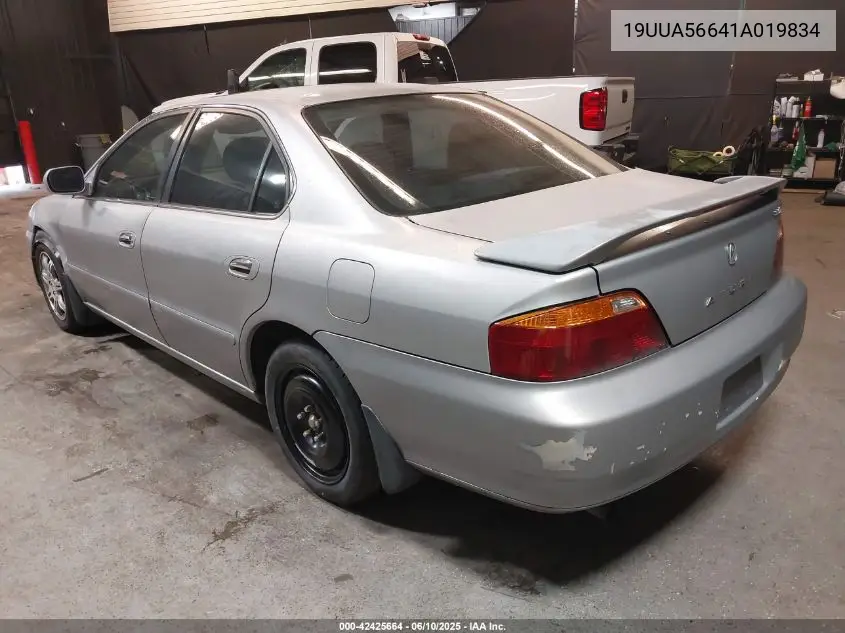 2001 Acura Tl 3.2 VIN: 19UUA56641A019834 Lot: 42425664